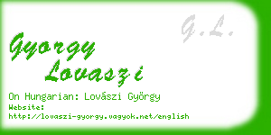 gyorgy lovaszi business card